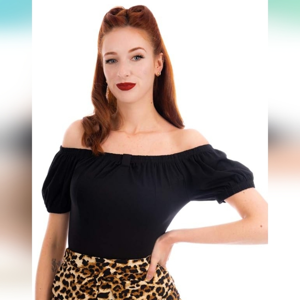 Vintage Style Off the Shoulder Top